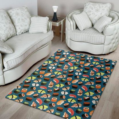Colorful Sushi Pattern Print Area Rug