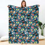 Colorful Sushi Pattern Print Blanket