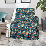 Colorful Sushi Pattern Print Blanket