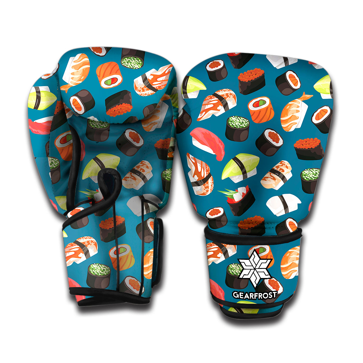 Colorful Sushi Pattern Print Boxing Gloves