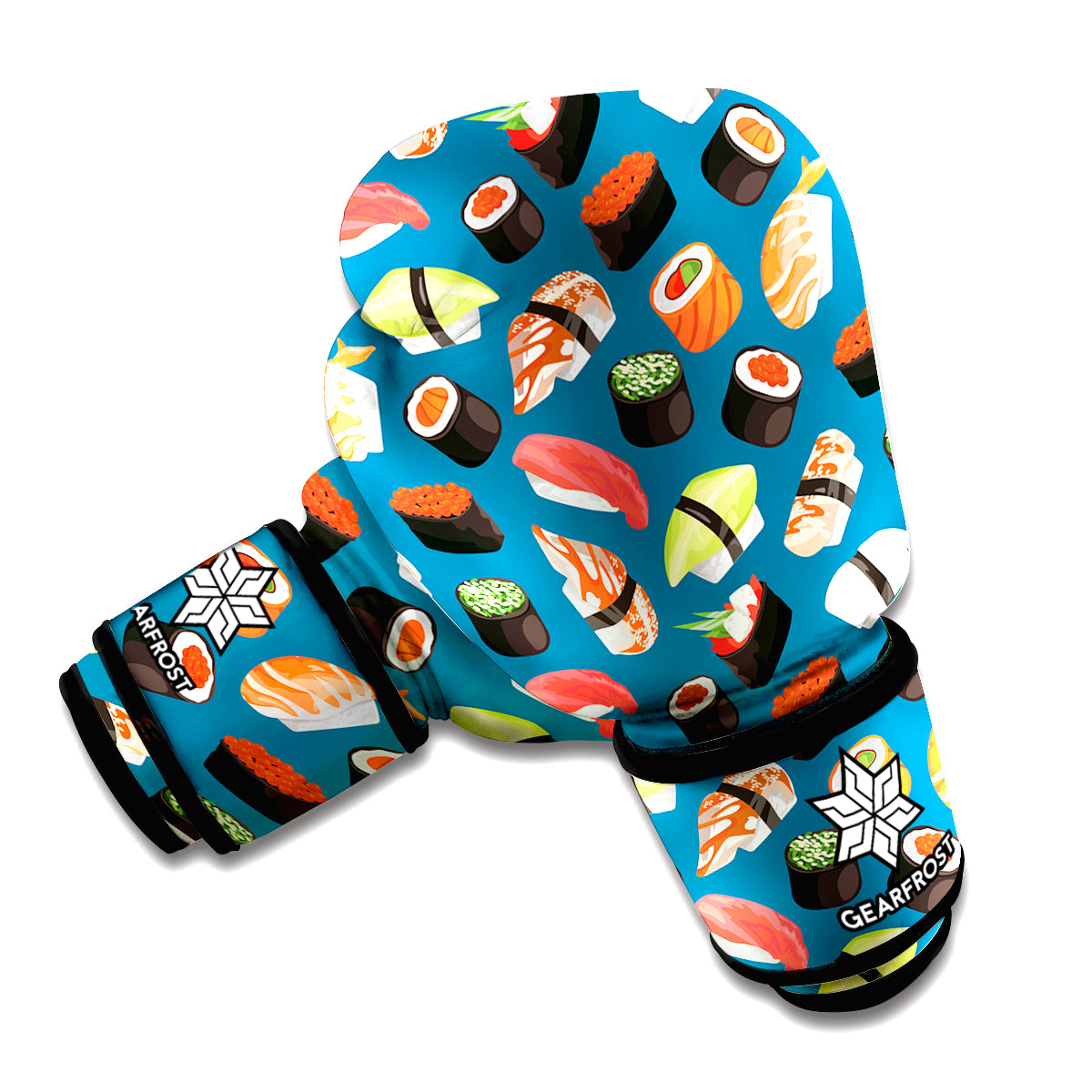 Colorful Sushi Pattern Print Boxing Gloves