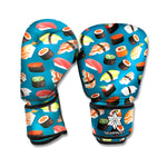 Colorful Sushi Pattern Print Boxing Gloves