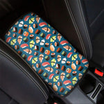 Colorful Sushi Pattern Print Car Center Console Cover