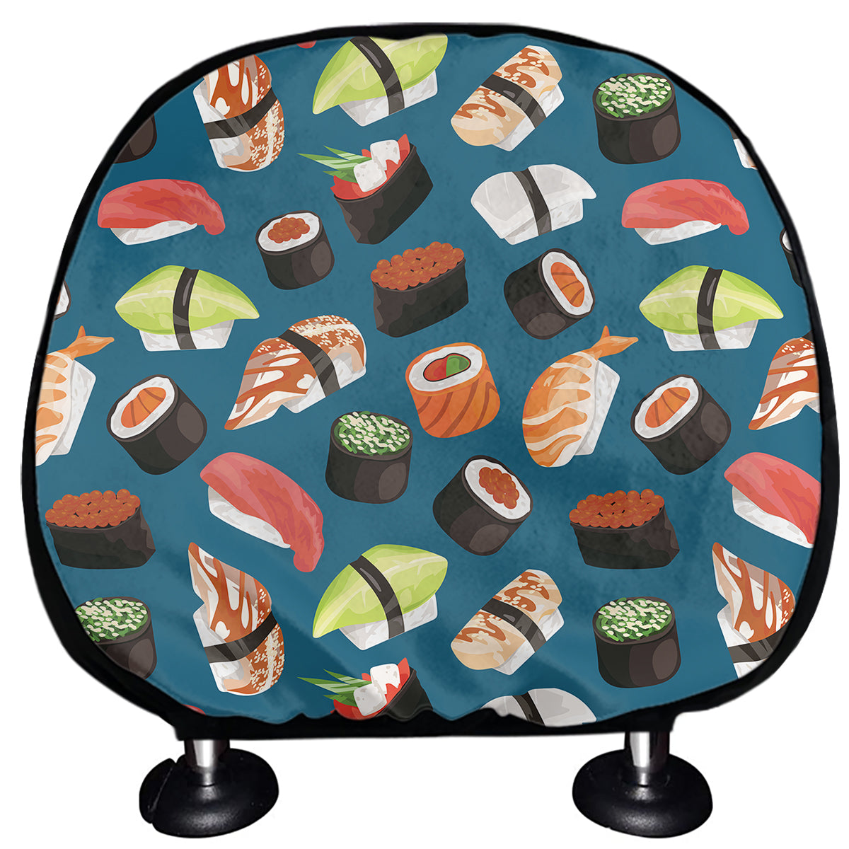 Colorful Sushi Pattern Print Car Headrest Covers