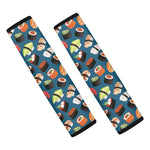 Colorful Sushi Pattern Print Car Seat Belt Covers