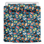Colorful Sushi Pattern Print Duvet Cover Bedding Set