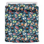Colorful Sushi Pattern Print Duvet Cover Bedding Set