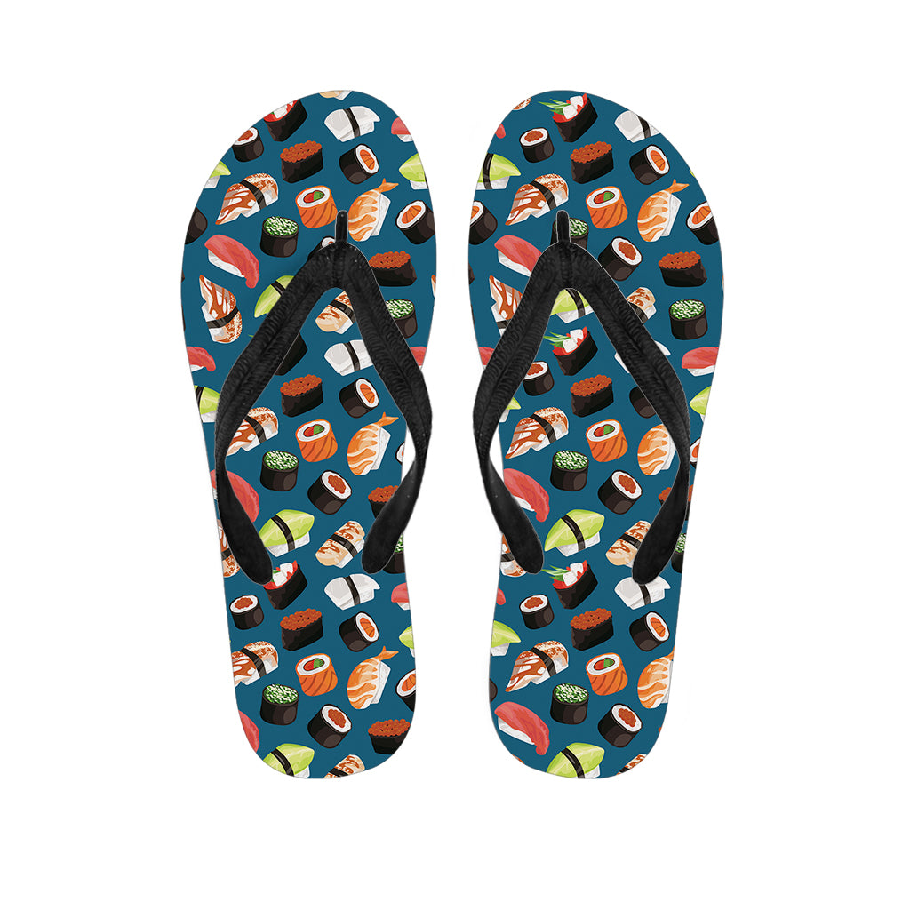 Colorful Sushi Pattern Print Flip Flops