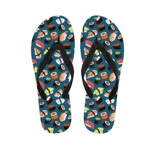 Colorful Sushi Pattern Print Flip Flops