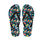 Colorful Sushi Pattern Print Flip Flops