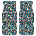 Colorful Sushi Pattern Print Front and Back Car Floor Mats