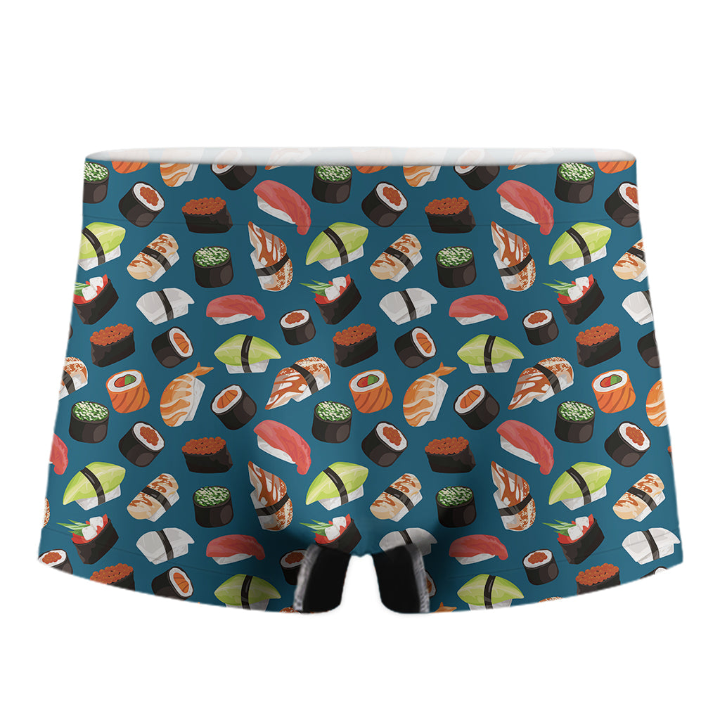 Colorful Sushi Pattern Print Men's Boxer Briefs