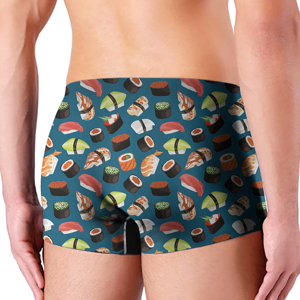 Colorful Sushi Pattern Print Men's Boxer Briefs