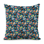 Colorful Sushi Pattern Print Pillow Cover