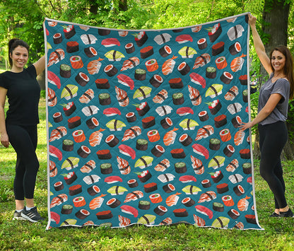 Colorful Sushi Pattern Print Quilt