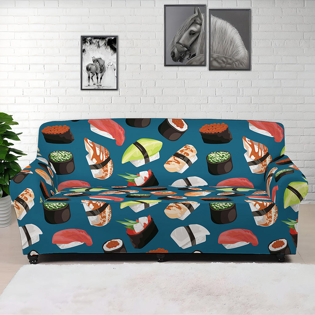 Colorful Sushi Pattern Print Sofa Cover