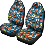 Colorful Sushi Pattern Print Universal Fit Car Seat Covers