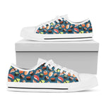 Colorful Sushi Pattern Print White Low Top Shoes