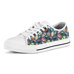 Colorful Sushi Pattern Print White Low Top Shoes