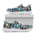 Colorful Sushi Pattern Print White Running Shoes
