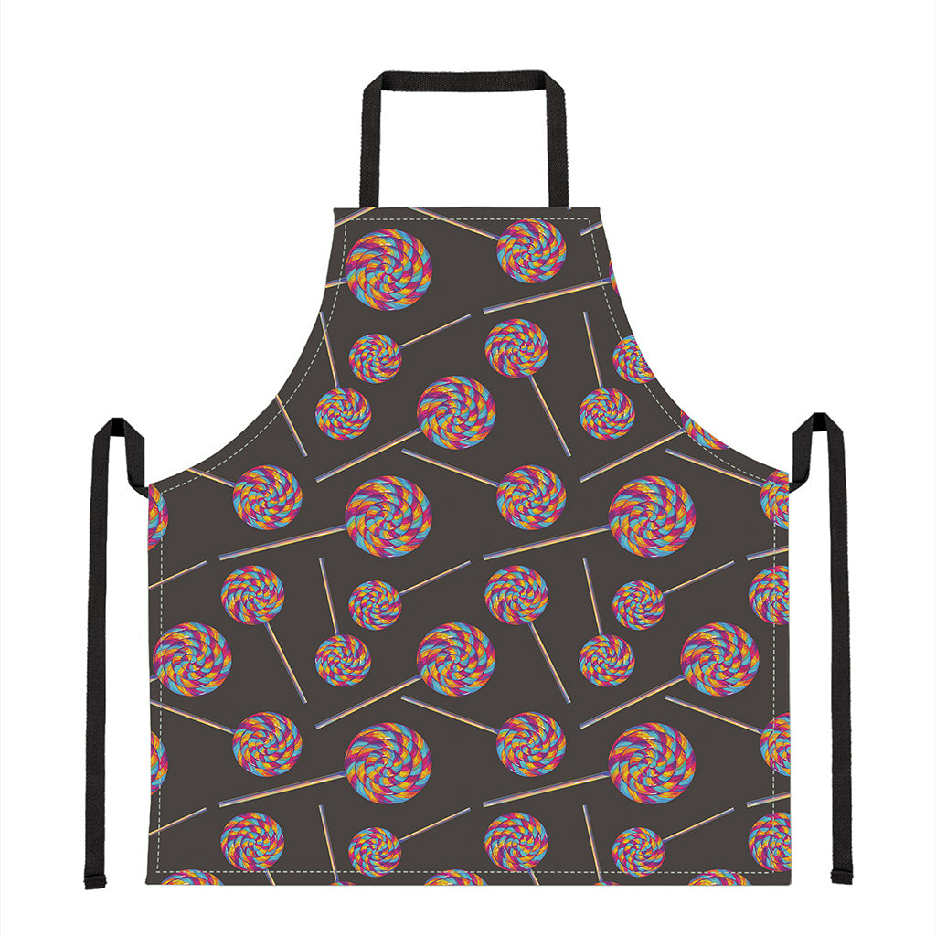 Colorful Swirl Lollipop Pattern Print Apron