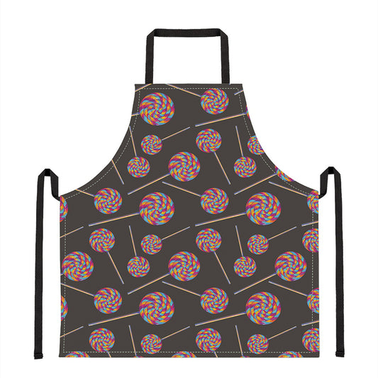 Colorful Swirl Lollipop Pattern Print Apron