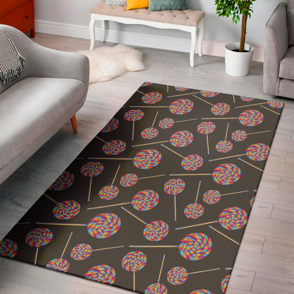 Colorful Swirl Lollipop Pattern Print Area Rug