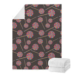 Colorful Swirl Lollipop Pattern Print Blanket