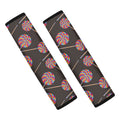 Colorful Swirl Lollipop Pattern Print Car Seat Belt Covers