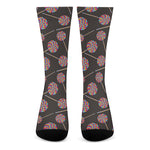 Colorful Swirl Lollipop Pattern Print Crew Socks