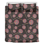 Colorful Swirl Lollipop Pattern Print Duvet Cover Bedding Set