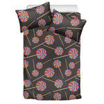 Colorful Swirl Lollipop Pattern Print Duvet Cover Bedding Set