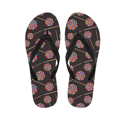 Colorful Swirl Lollipop Pattern Print Flip Flops