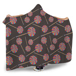 Colorful Swirl Lollipop Pattern Print Hooded Blanket