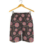 Colorful Swirl Lollipop Pattern Print Men's Shorts
