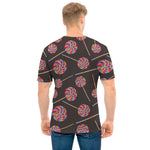 Colorful Swirl Lollipop Pattern Print Men's T-Shirt