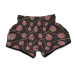 Colorful Swirl Lollipop Pattern Print Muay Thai Boxing Shorts