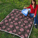 Colorful Swirl Lollipop Pattern Print Quilt