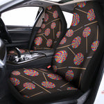 Colorful Swirl Lollipop Pattern Print Universal Fit Car Seat Covers
