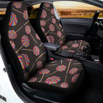 Colorful Swirl Lollipop Pattern Print Universal Fit Car Seat Covers