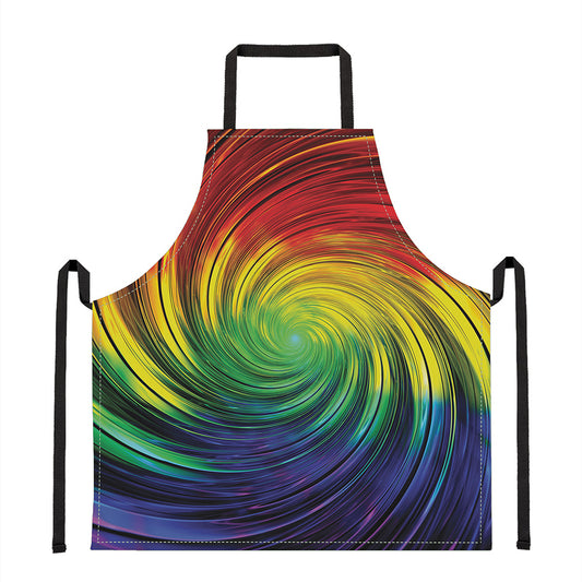 Colorful Swirl Print Apron
