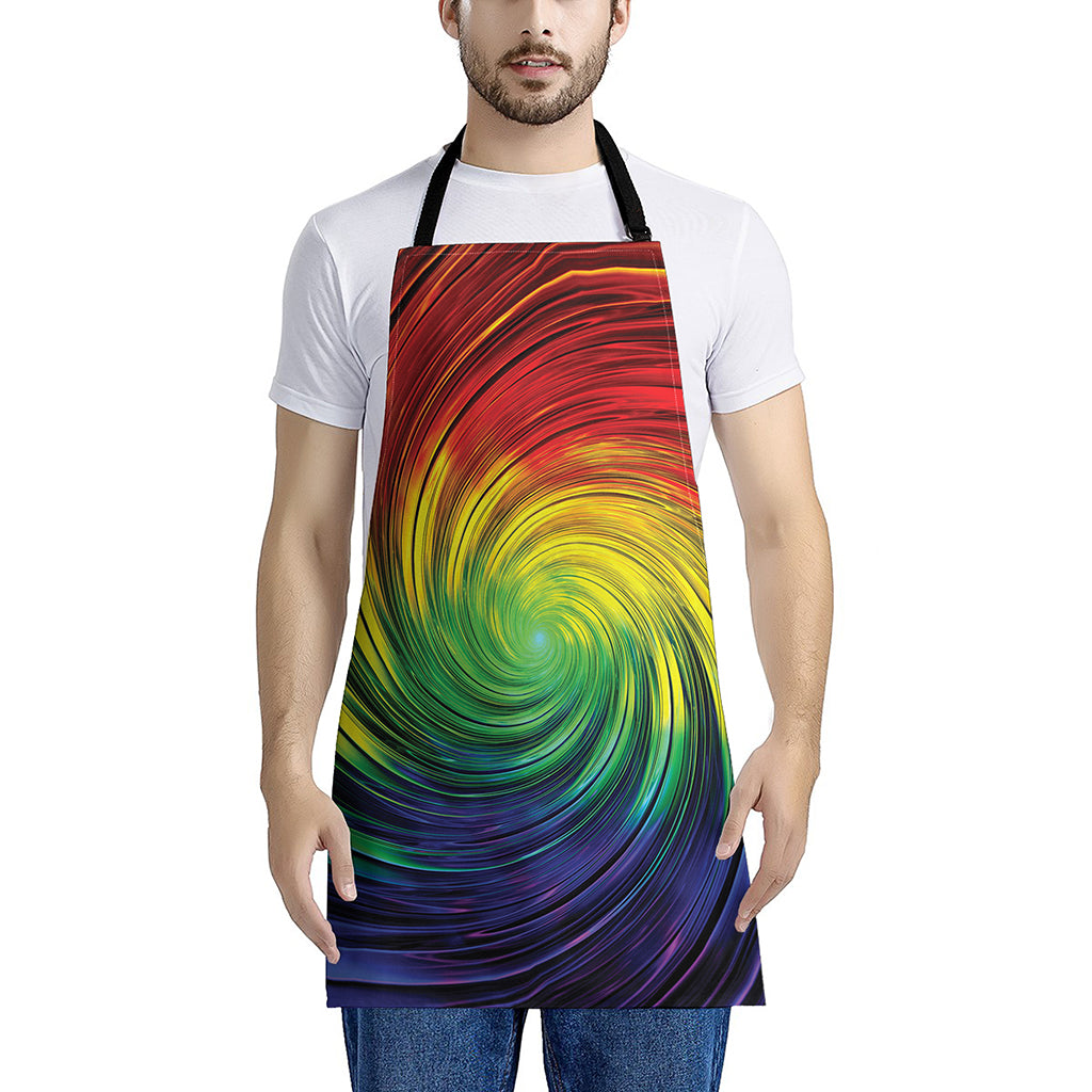 Colorful Swirl Print Apron