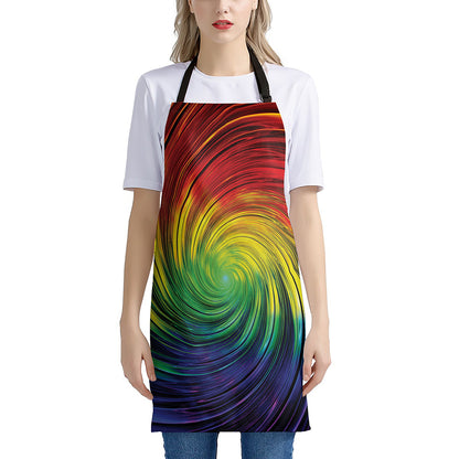Colorful Swirl Print Apron