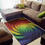 Colorful Swirl Print Area Rug