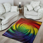 Colorful Swirl Print Area Rug