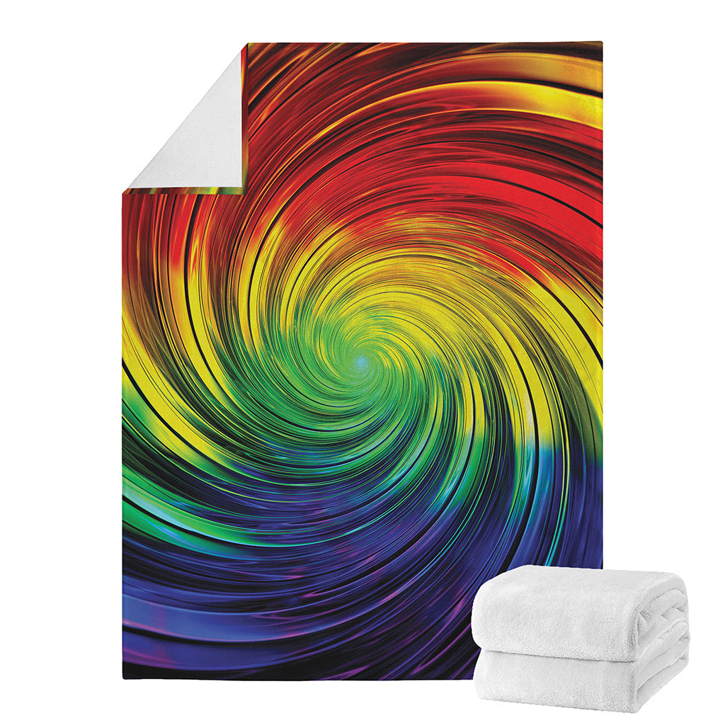 Colorful Swirl Print Blanket