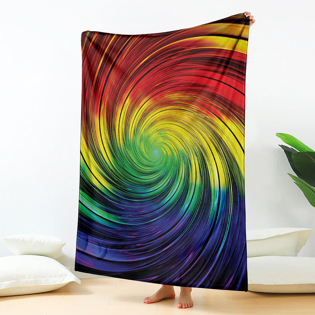 Colorful Swirl Print Blanket