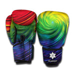Colorful Swirl Print Boxing Gloves