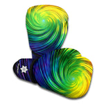 Colorful Swirl Print Boxing Gloves