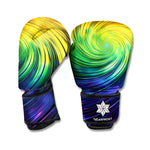 Colorful Swirl Print Boxing Gloves